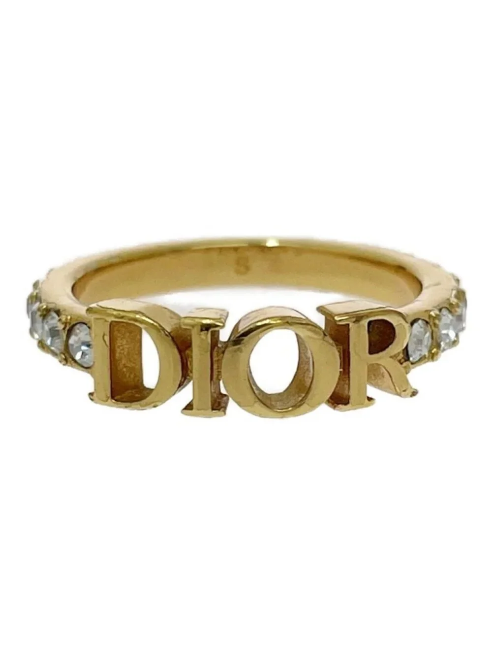 Dior Rhinestone Evolution Ring Gold